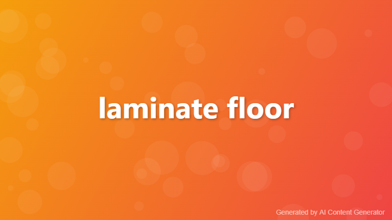 laminate floor